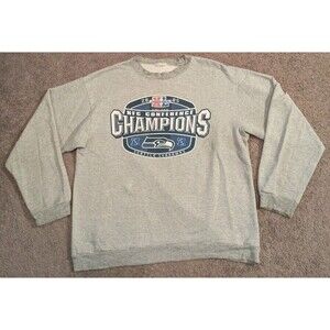 Vintage Y2k Seattle Seahawks 2005 NFC Conference Champions Distressed Sweatshirt